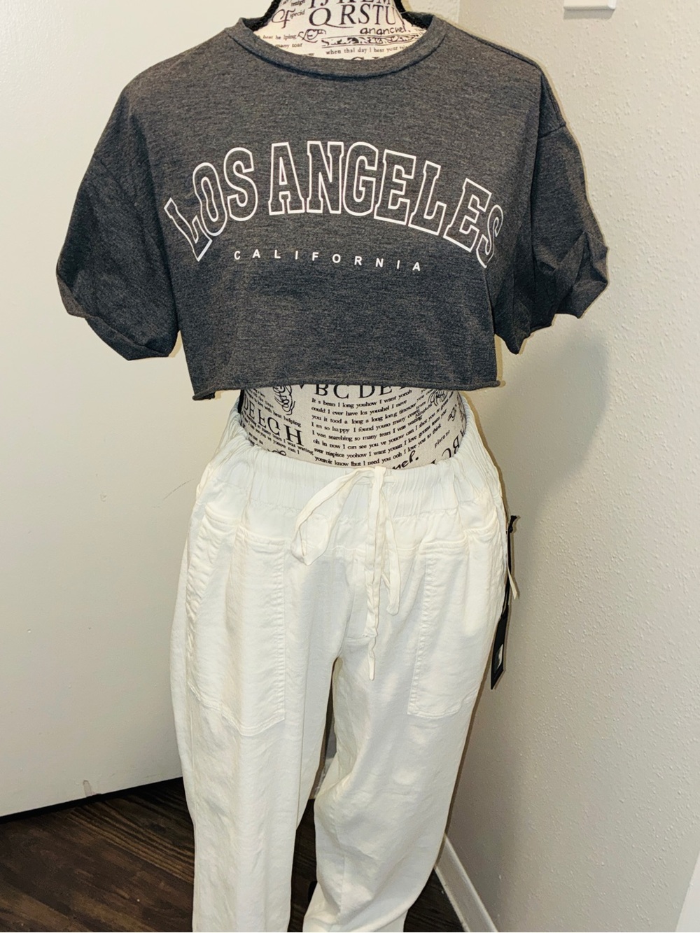 KUT From The Cloth White Linen Cargo Drawstring Pants - Picture 8 of 13